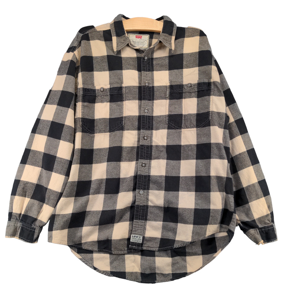 Levi's Men's Button Up Shirt Multicolor Large Long Sleeve Check 100% Cotton